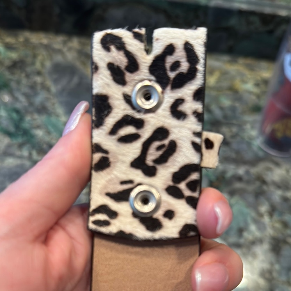 Leopard Print Women's Belt - Picture 3 of 6